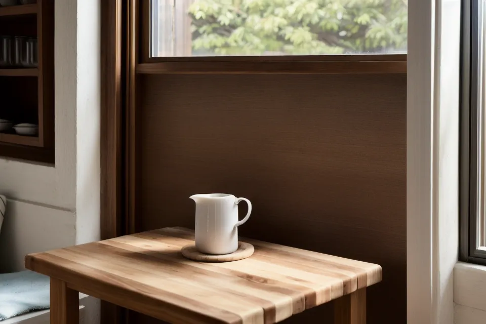 Patio interno con lluvia y tazas de café vacías, después de cerrar una discusión vieja en la pareja