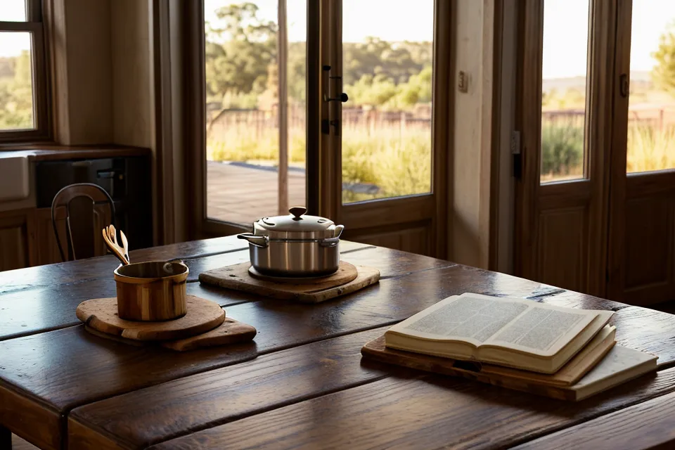 Preparación de un mate sobre una mesa de madera, pausa cotidiana en la vida en pareja antes de una charla difícil