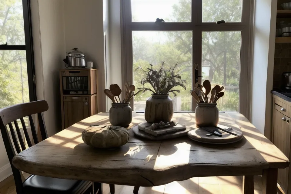 Primer plano de un mate lavado en la cocina con lluvia de fondo, la pausa antes de responder en una discusión de pareja
