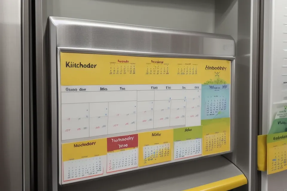 Calendario escolar y nota recordatoria en la heladera familiar, parte de la rutina para no explotar en casa