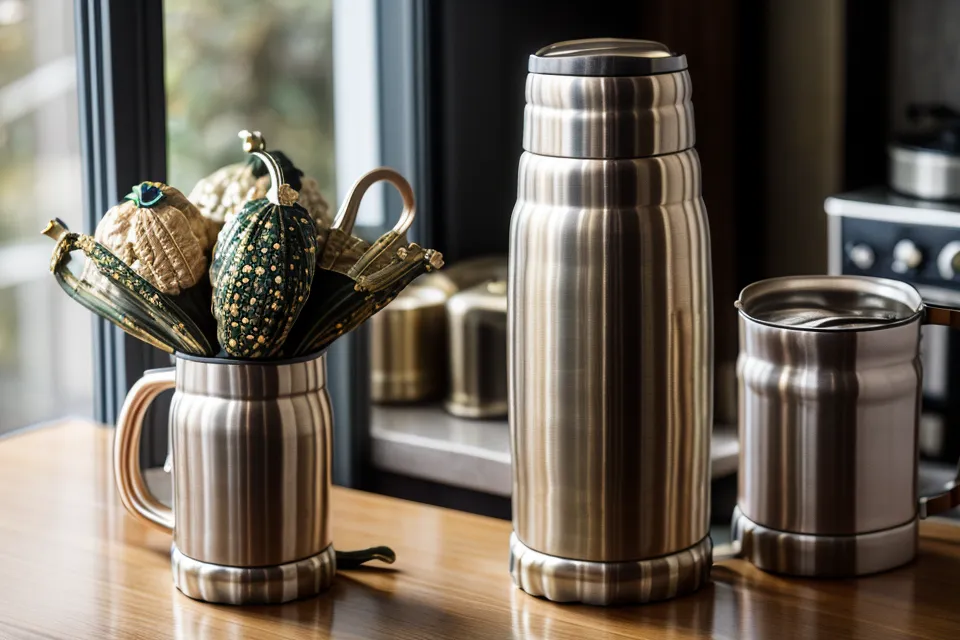 Mate y termo en la cocina familiar, la pausa antes de una conversación de pareja sobre la rutina del día a día